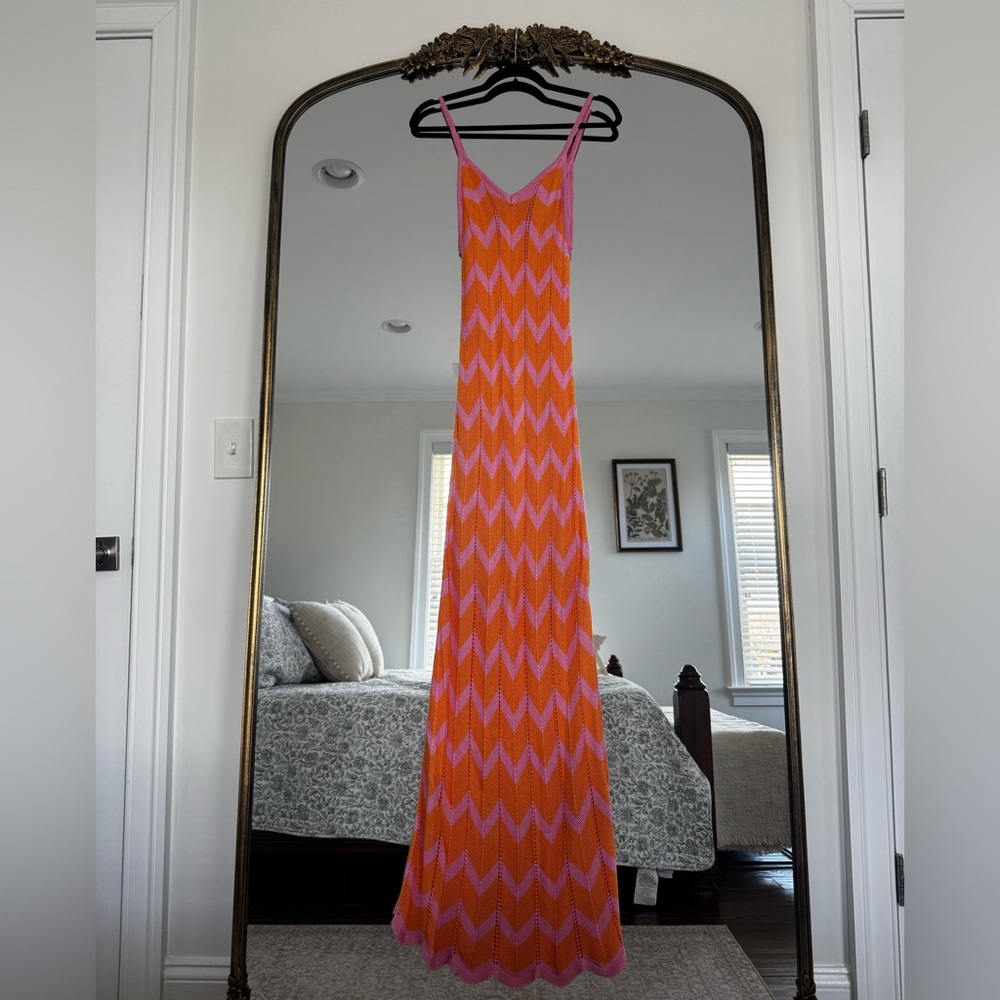 Vibrant Zig Zag Maxi Dress